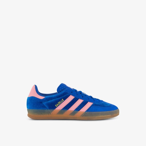 

Кроссовки Gazelle indoor из велюра и замши с низким верхом и принтом логотипа Adidas, розовый