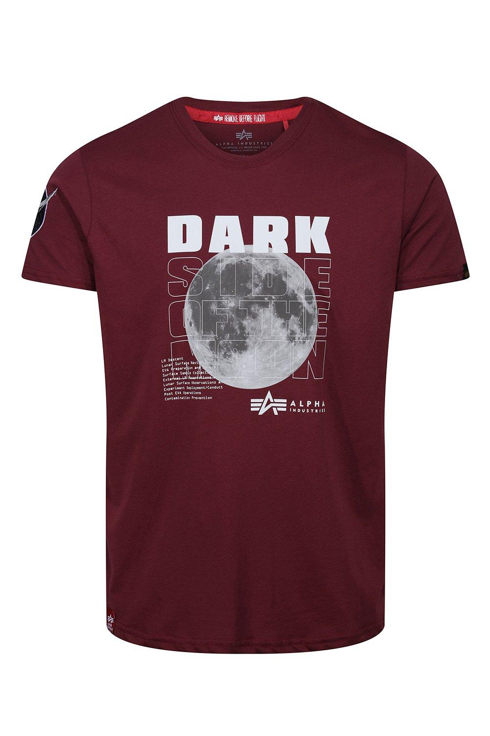 Футболка «Тёмная сторона» Alpha Industries, красный футболка темная сторона луны pink floyd черный
