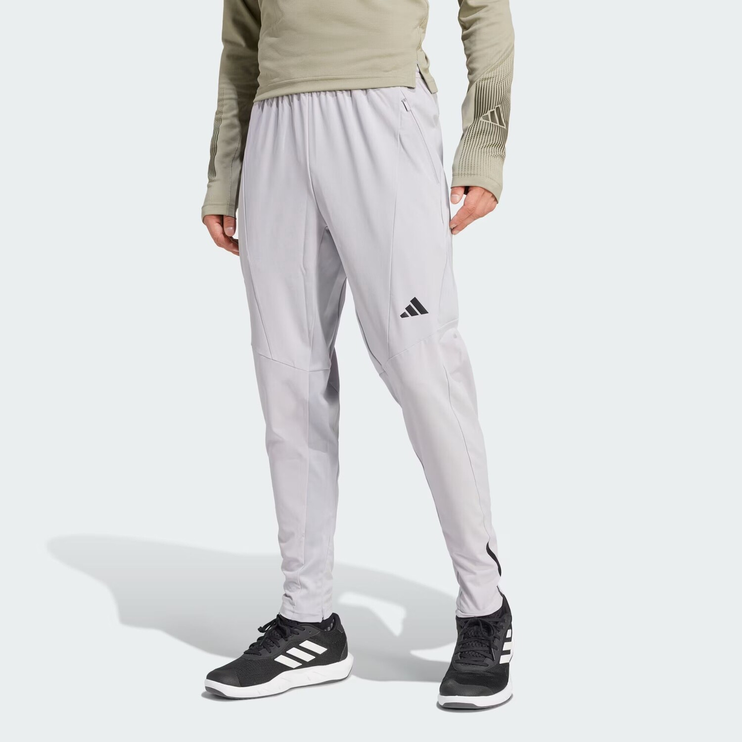 

Гибридные штаны Adidas, цвет Grey Four