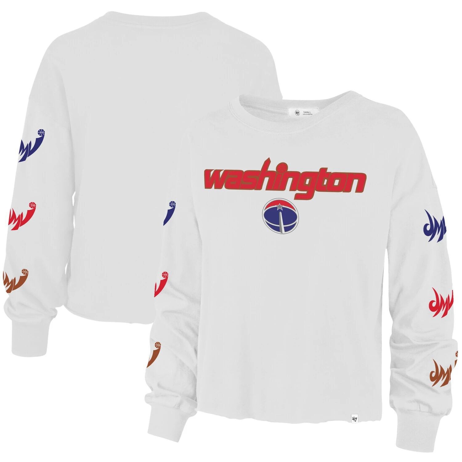 

Женская футболка с длинным рукавом '47 White Washington Wizards 2021/22 City Edition Call Up Parkway