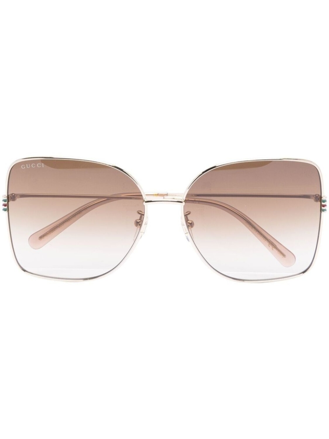 

Gucci Eyewear солнцезащитные очки в квадратной оправе, золотистый