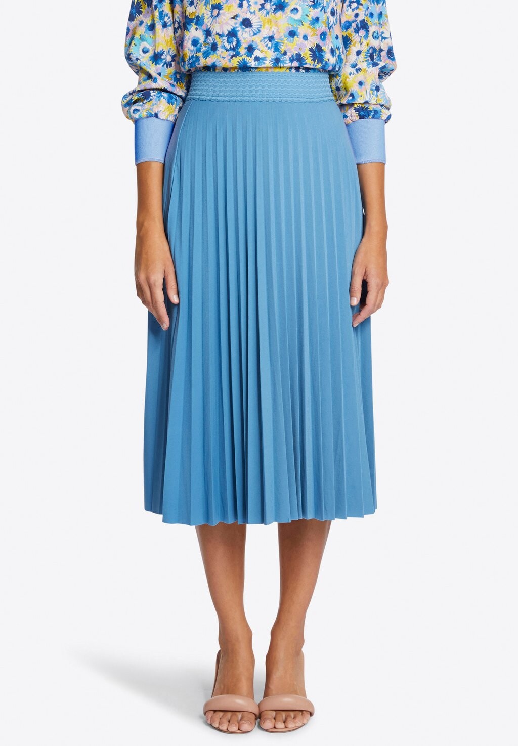 

Юбка плиссе MIT BESTICKTEM BUND Rich & Royal, цвет french blue