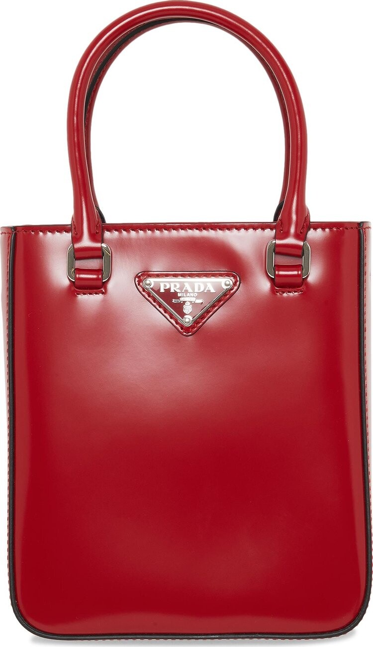 

Сумка Prada Small Brushed Leather Tote Red, красный