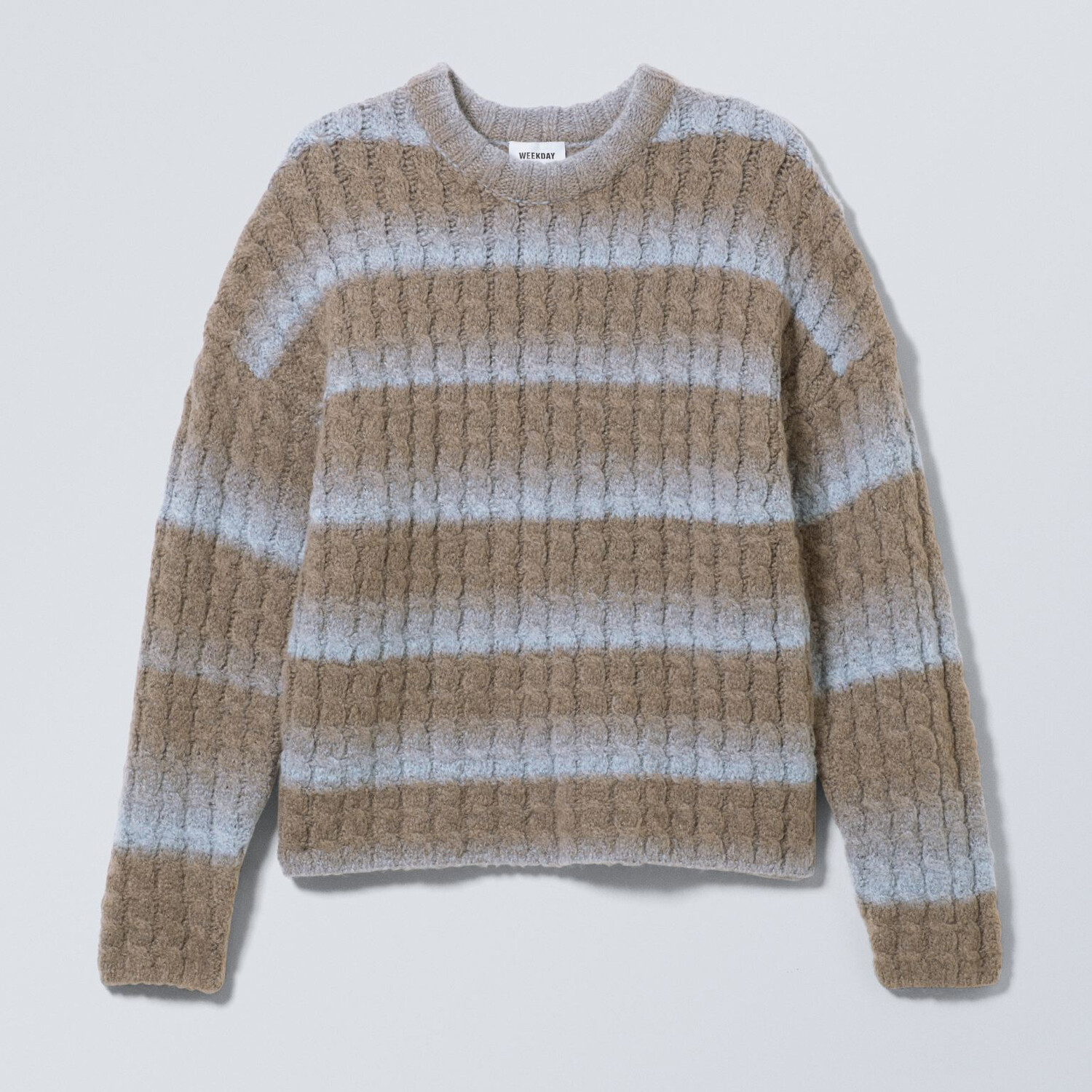 

Свитер Weekday Connor Wool Blend, серо-коричневый/голубой