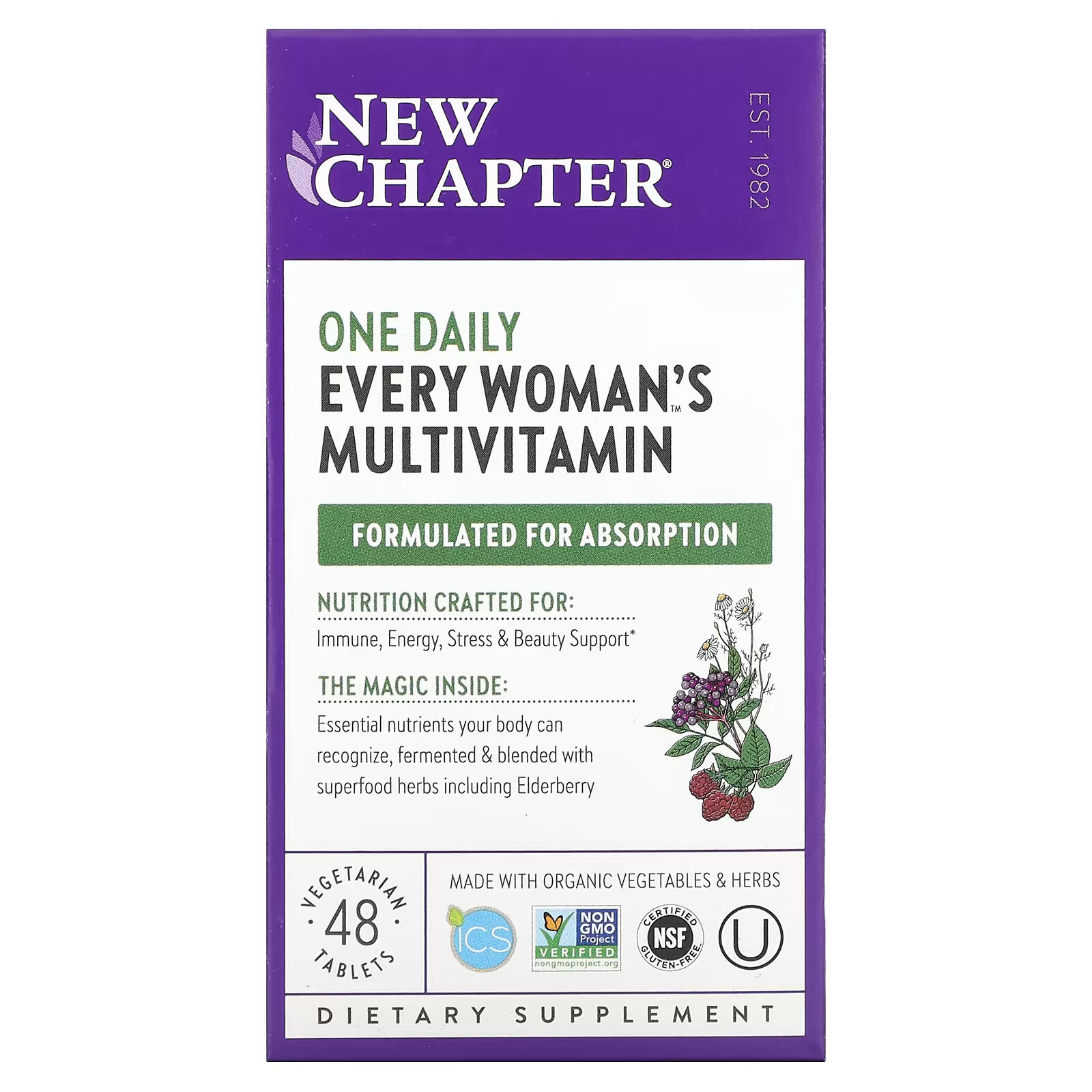 цена New Chapter, Препарат Every Woman's One Daily Multi, 48 таблеток