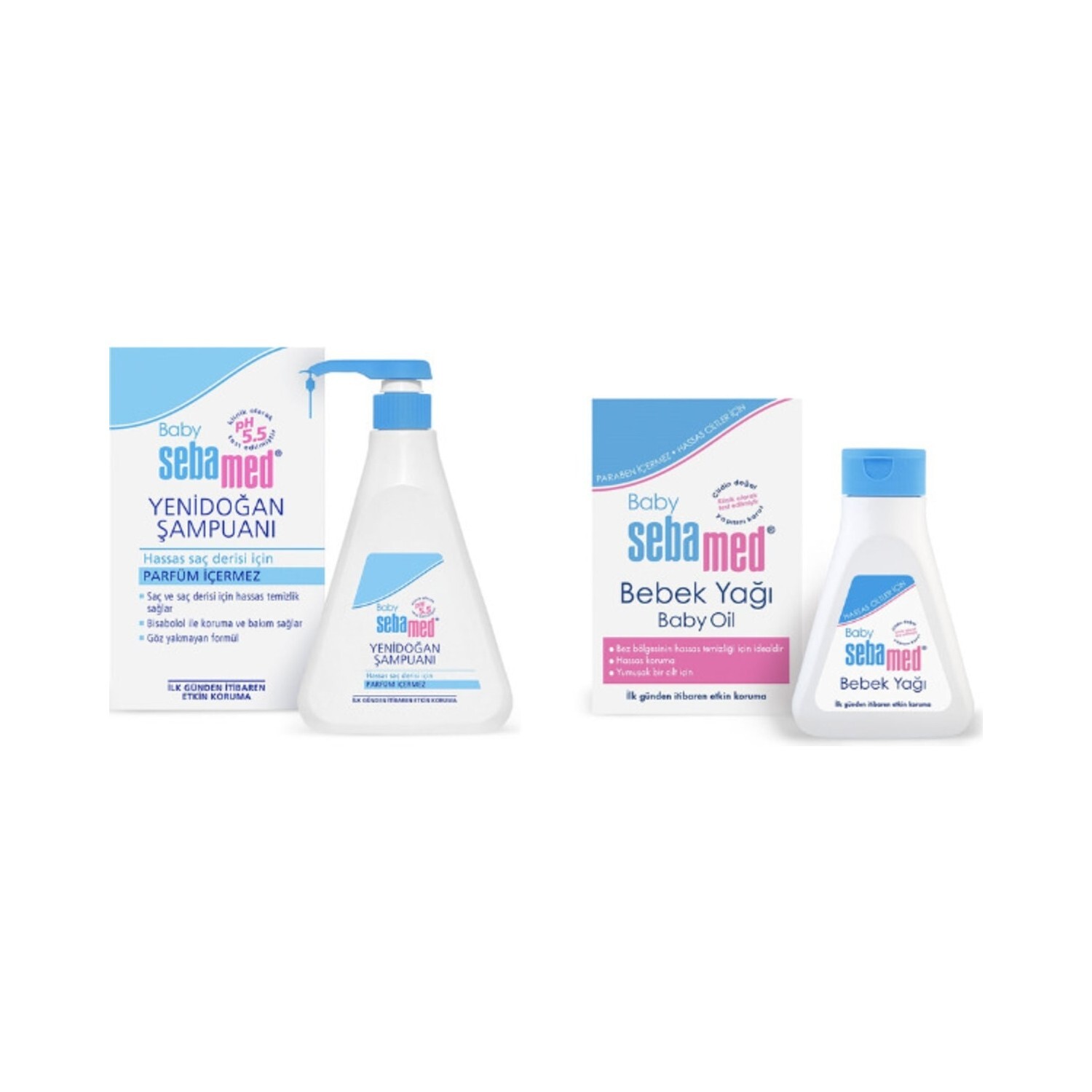 

Шампунь Sebamed для новорожденных, 500 мл - Детское масло Sebamed, 150 мл