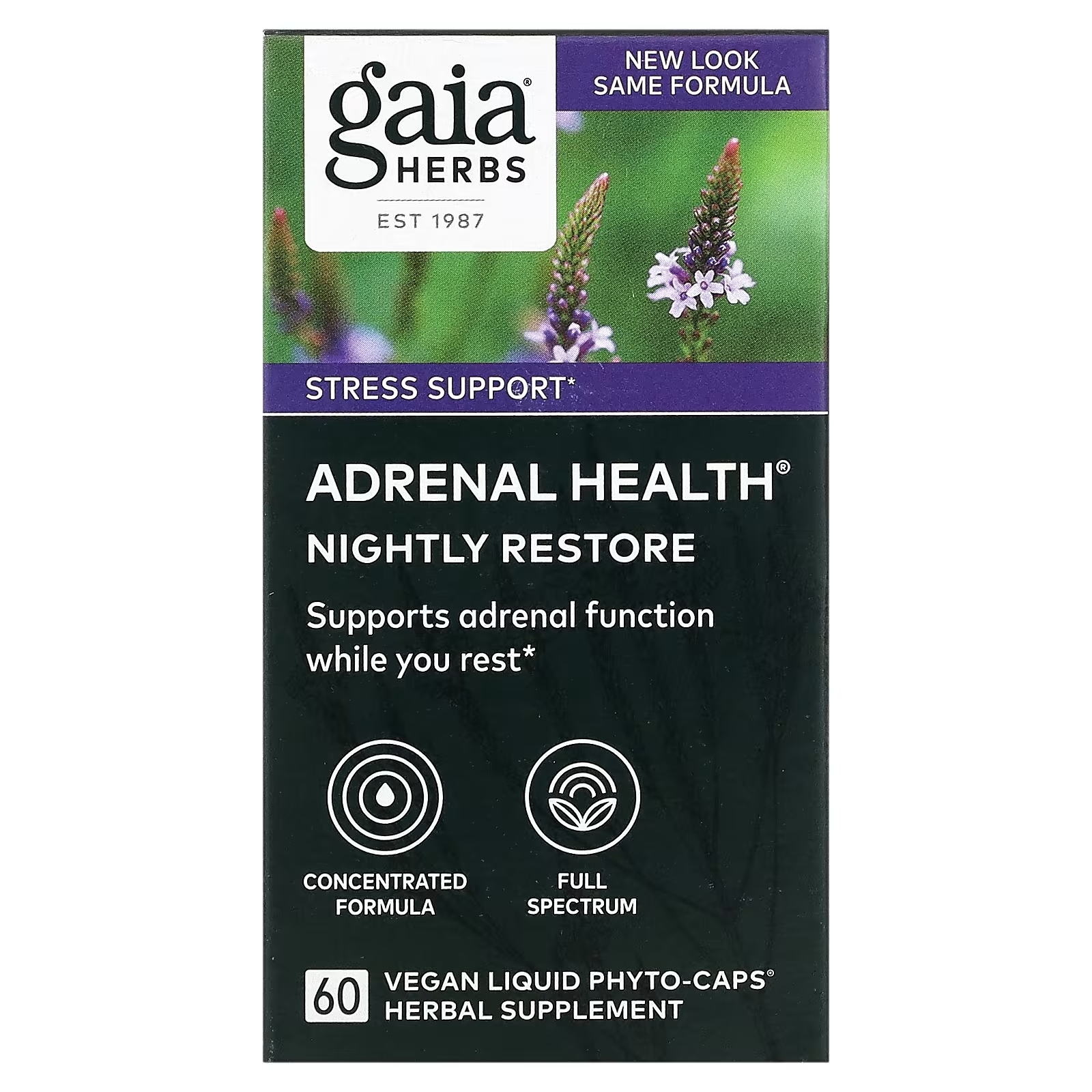 Пищевая Добавка Gaia Herbs Adrenal Health, 60 капсул пищевая добавка gaia herbs professional solutions поддержка женских гормонов 60 капсул