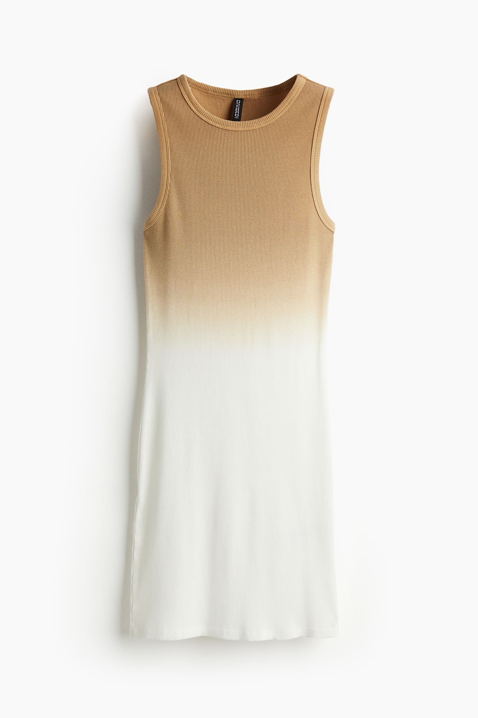 Платье H&M Bubble-hem Peplum Camisole, темно-бежевый