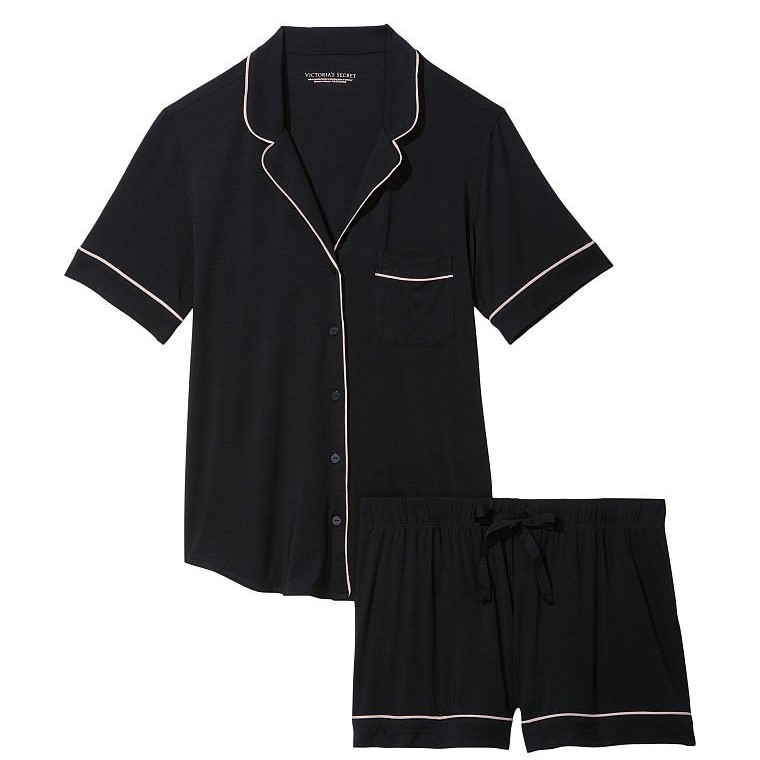 Пижама Victoria's Secret Modal, 2 предмета, черный пижама victoria s secret modal long 2 предмета черный