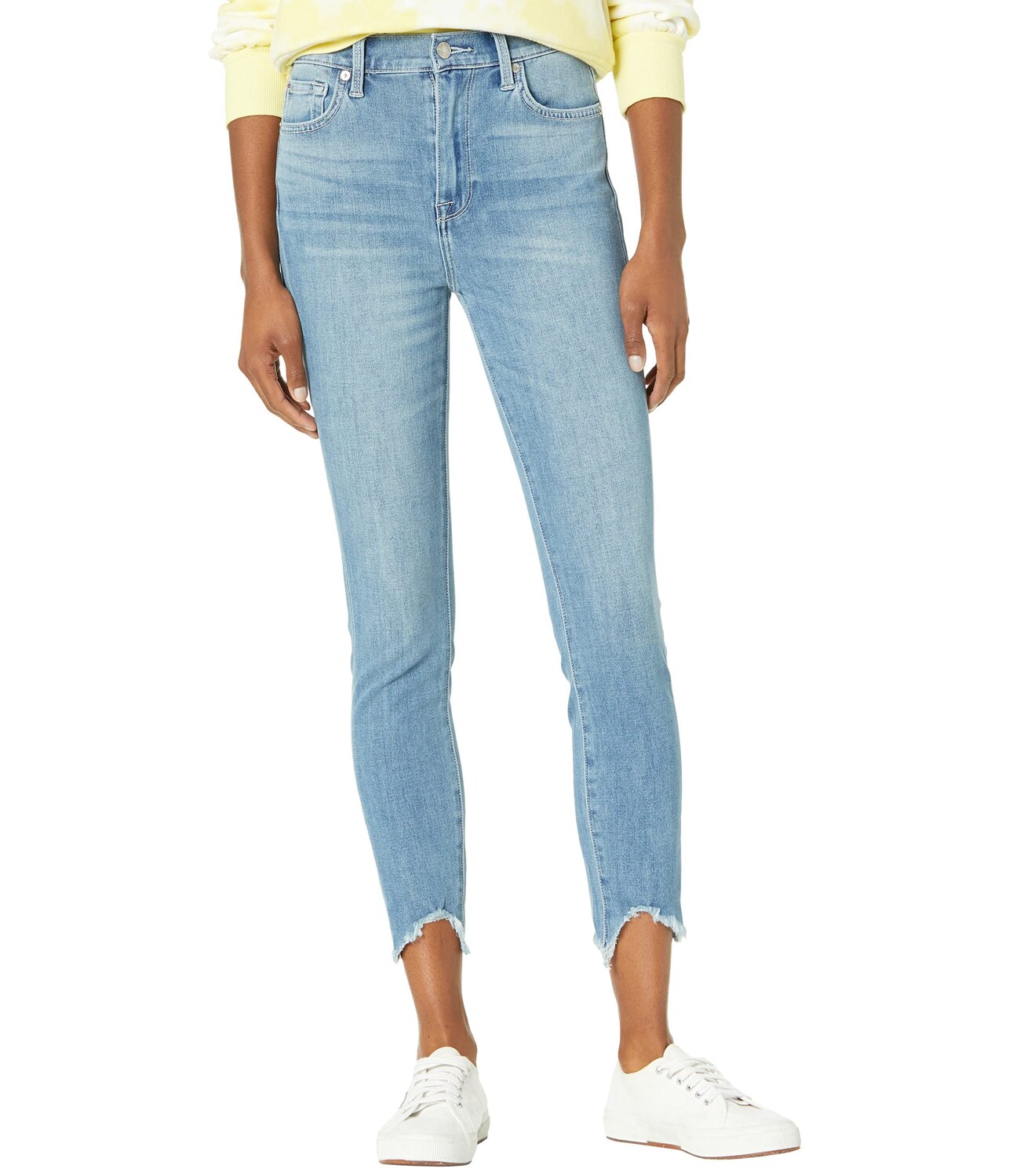 

Джинсы 7 For All Mankind, High-Waisted Ankle Skinny in Langley Wave