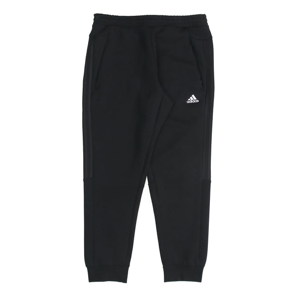 Повседневные брюки Adidas Casual Sports Training logo Bundle Feet Long Pants Black, Черный цена и фото