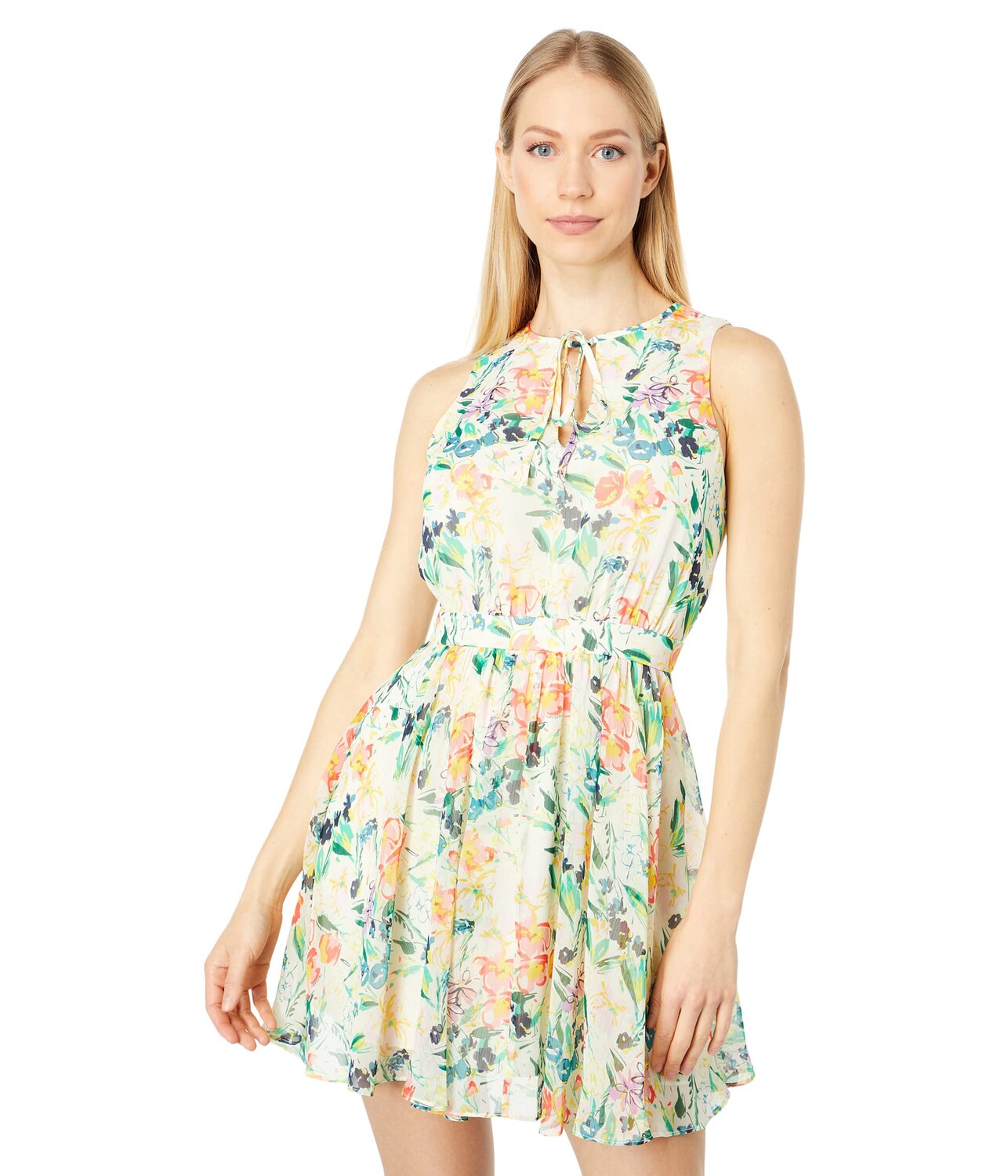 

Платье Ted Baker, Haariss Mini Sleeveless Dress with Tie Neck
