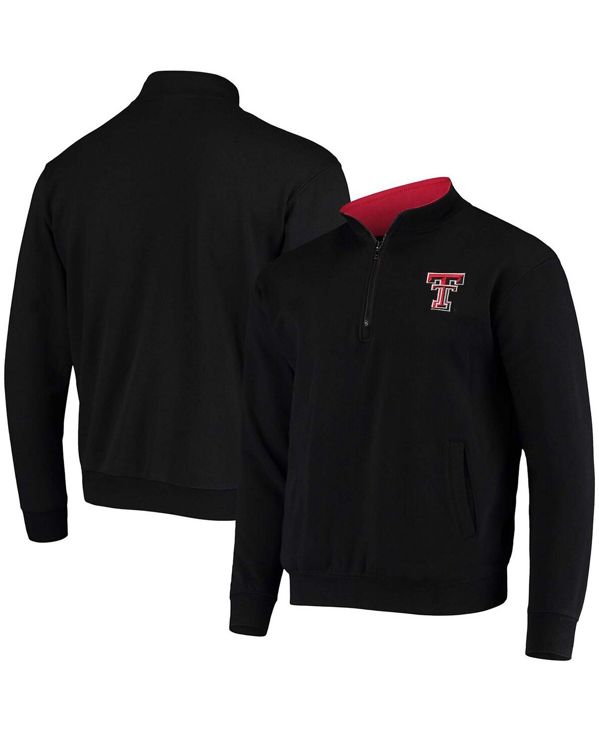 

Мужская черная куртка texas tech red raiders tortugas logo с молнией на четверть Colosseum, черный