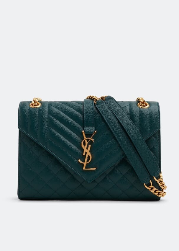 

Сумка SAINT LAURENT Envelope medium chain bag, зеленый