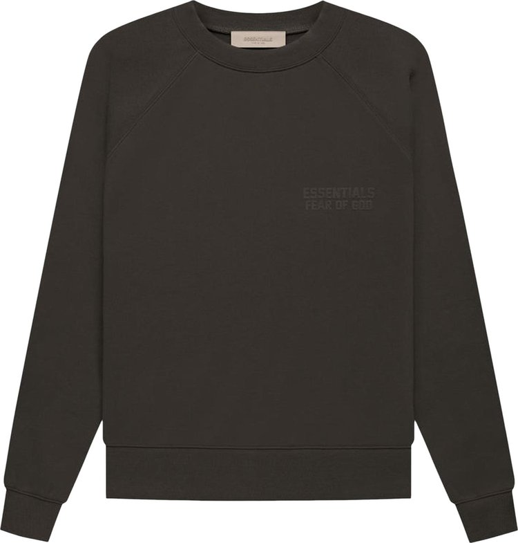 Толстовка Fear of God Essentials Raglan Crewneck 'Off Black', черный - фото