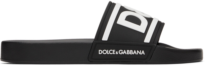 

Черные сандалии с логотипом Dolce & Gabbana