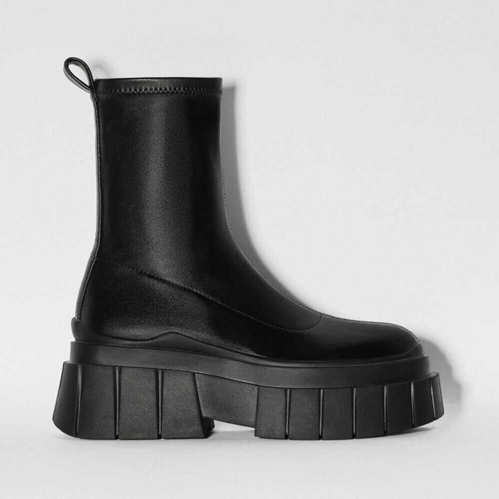 

Ботильоны Bershka Fitted Platform Ankle, черный