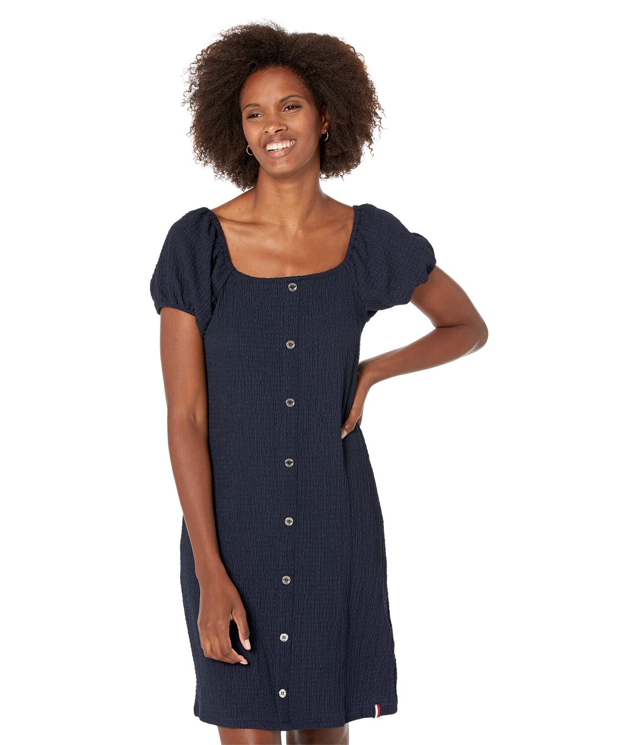 

Платье Tommy Hilfiger, Button Front Puff Sleeve Dress