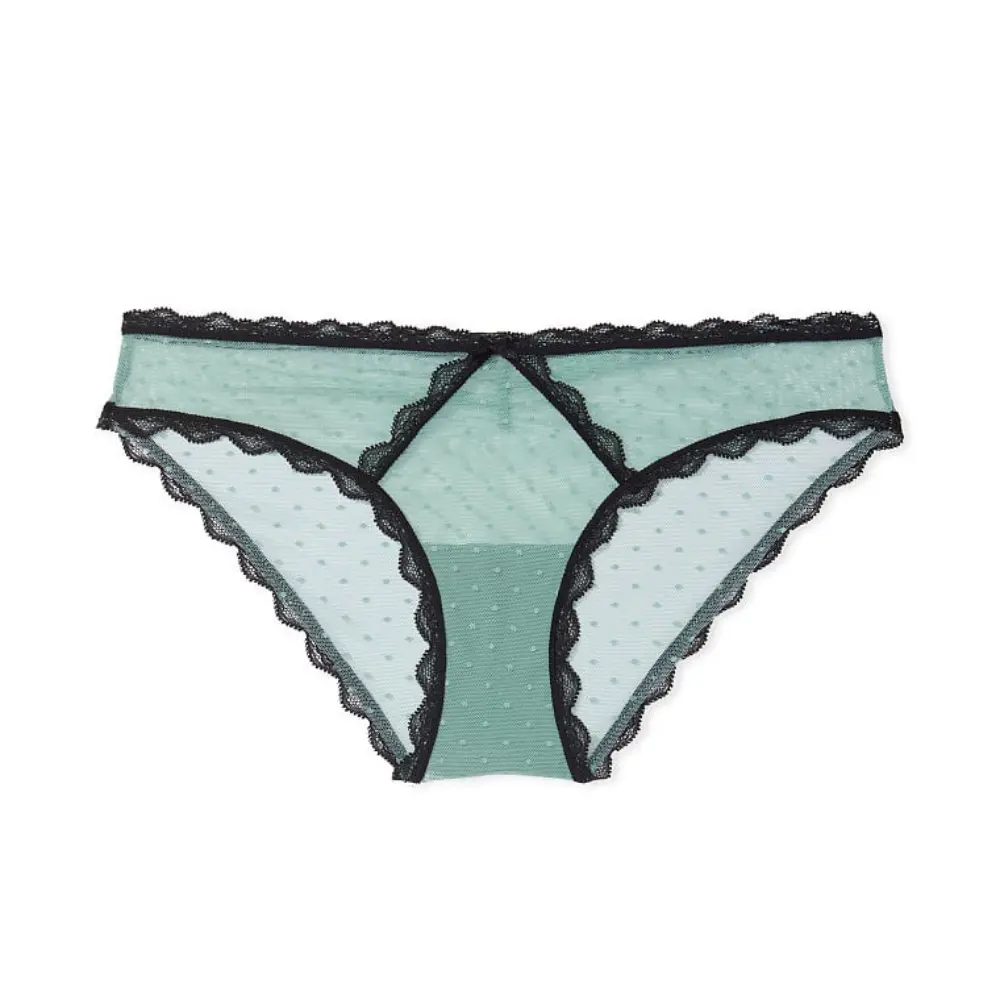 

Трусы Victorias Secret Dream Angels Swiss Dot Lace Cheekini, серо-зеленый