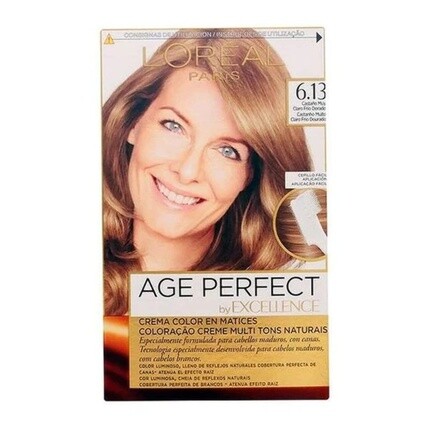 

L'Oreal Paris Age Perfect Стойкая краска для волос 6.13 Очень светлый холодный золотисто-коричневый
