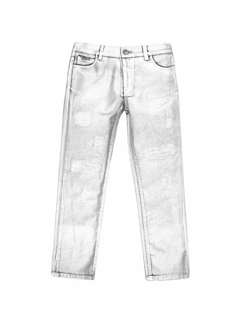 Скинни джинсы с эффектом металлик Dolce&Gabbana