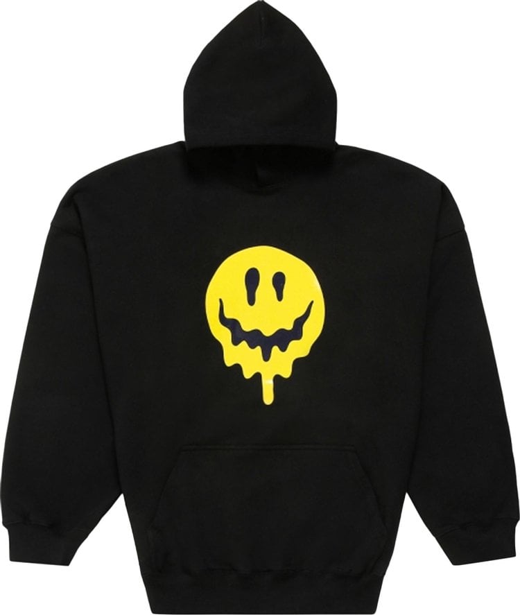 Худи Balenciaga Smiley Hoodie 'Black/Yellow/White', черный - фото