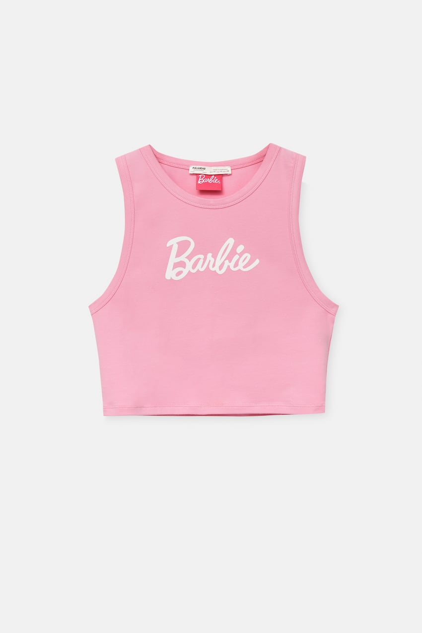 

Розовая майка Pull&Bear Barbie, розовый