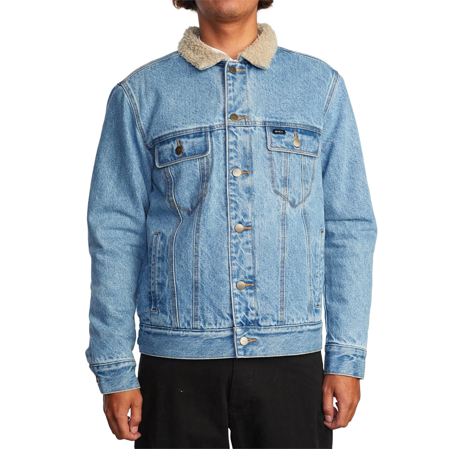 

Джинсовая куртка RVCA Waylon Trucker, bleached indigo
