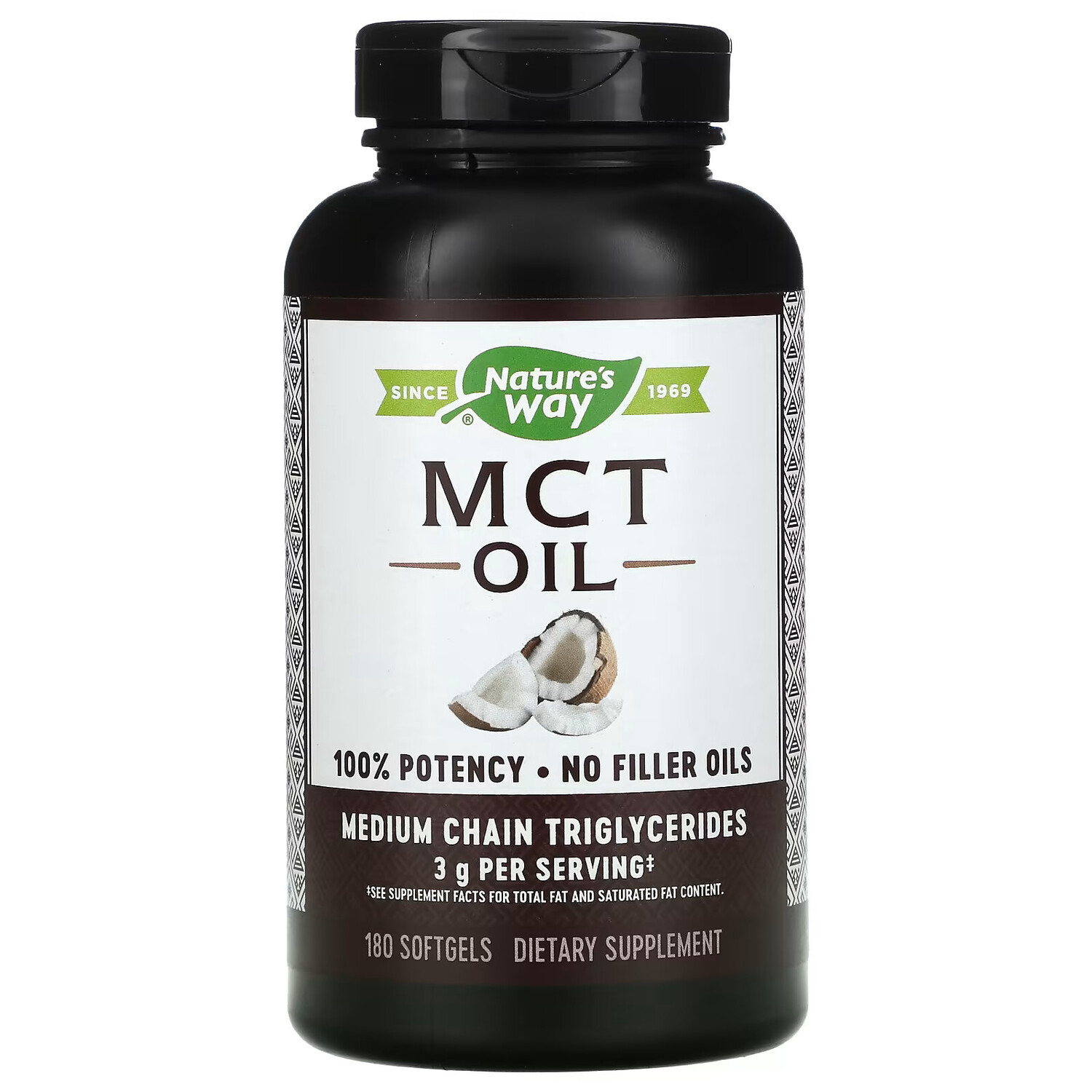 Nature's Way Масло MCT, 180 мягких таблеток kiss my keto мягкие капсулы с маслом mct 300 мягких таблеток