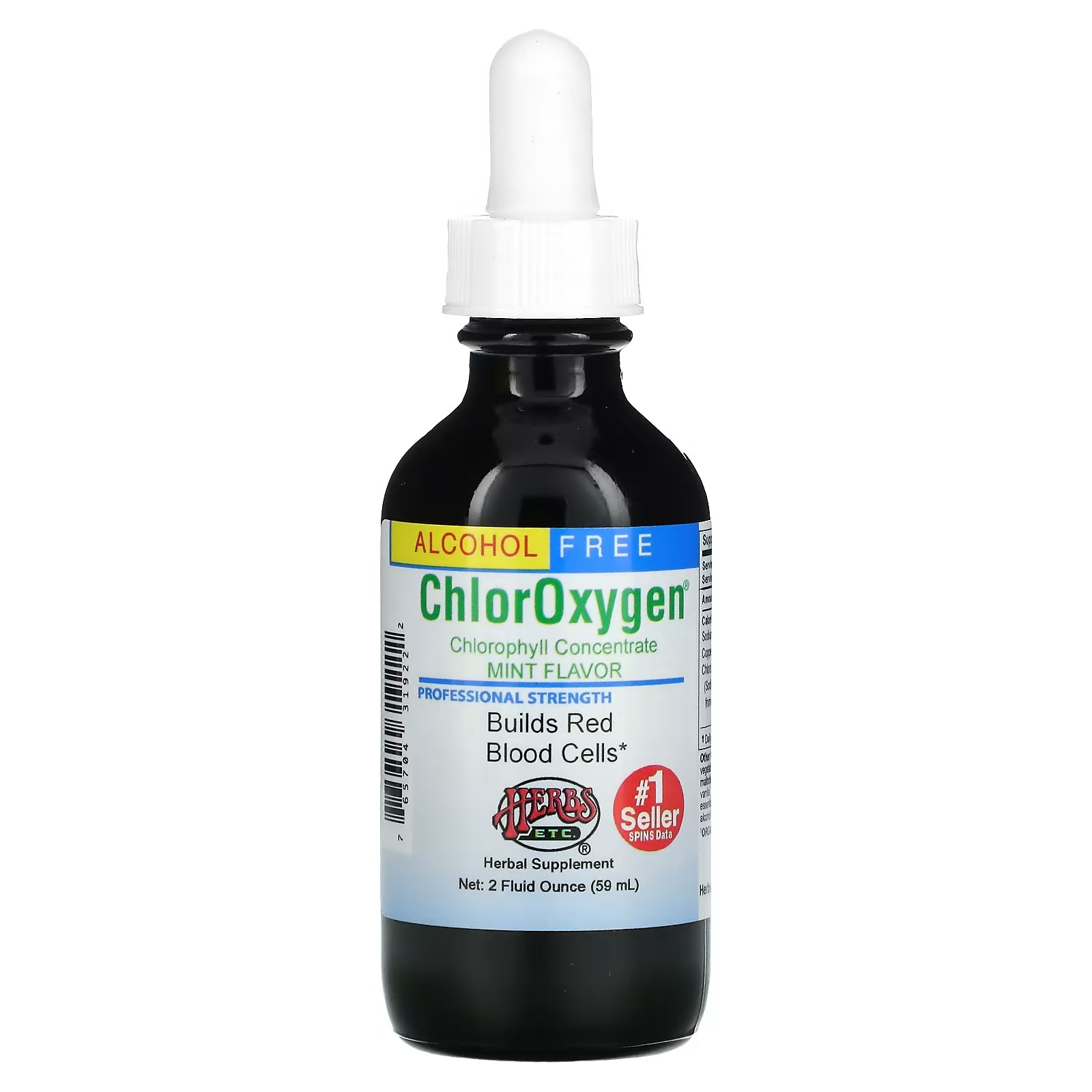 Herbs Etc., ChlorOxygen, концентрат хлорофилла, без спирта, мята, 2 ж. унц. (59 мл) mad hippie очищающее масло 2 ж унц 59 мл
