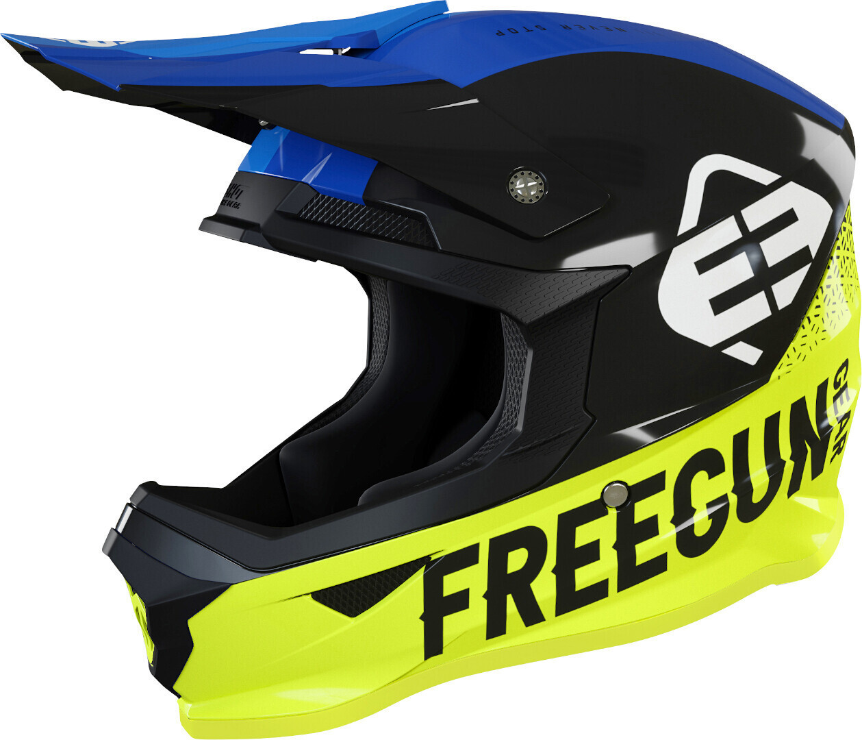 

Шлем детский Freegun XP4 Attack для мотокросса, черный/желтый