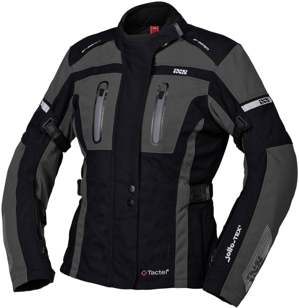 Куртка IXS Tour Pacora-ST для женщин для мотоцикла Текстильная, черно-серая