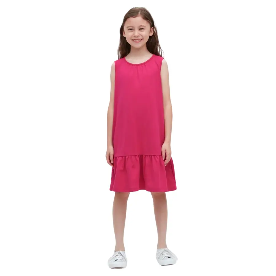 

Платье Uniqlo Kids Airism Cotton Frill Sleeveless, розовый