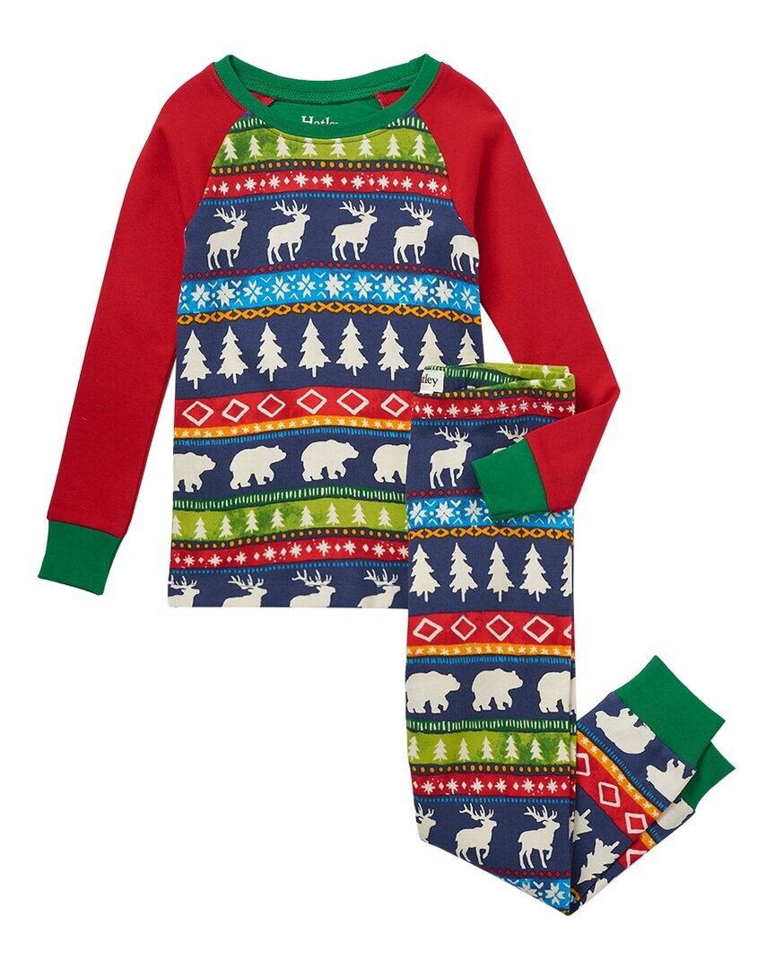 

Расписная пижама Hatley Fairisle Raglan, красный