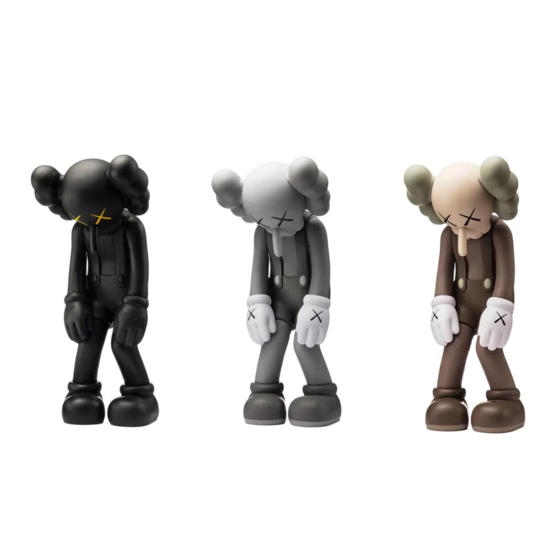 Набор виниловых фигурок Kaws Small Lie Companion, черный/серый/коричневый