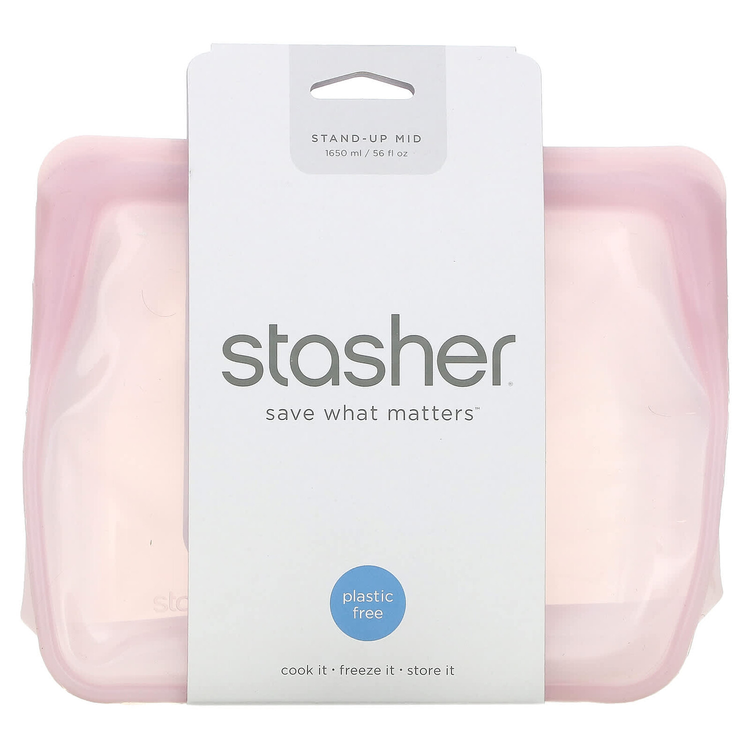 

Контейнер Stasher Stand-Up Mid, розовый, 1650 мл
