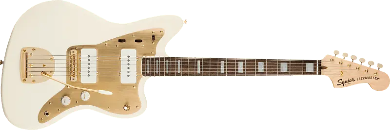 

Squier 40th Anniversary Jazzmaster Gold Edition - олимпийский белый Fender