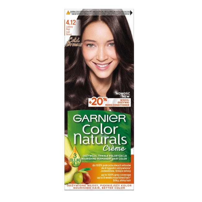 цена Garnier Крем-краска для волос Color Naturals Creme 4.12 Ледяной коричневый