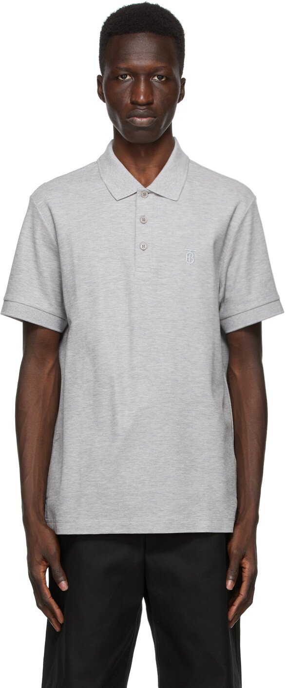 Burberry polo gray best sale