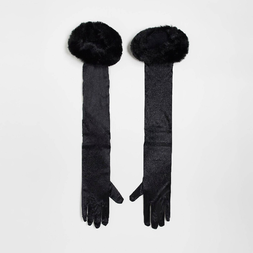 

Перчатки My Accessories London Curve Halloween Elbow Length, черный