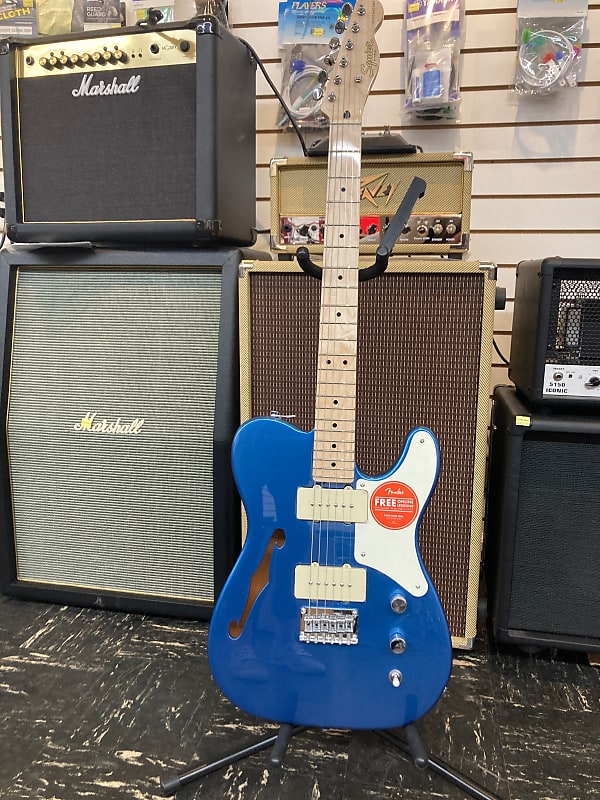 Электрогитара Squier Paranormal Series Cabronita Telecaster Thinline с кленовым грифом Lake Placid Blue Paranormal Series Cabronita Telecaster Thinline Electric Guitar with Maple Fingerboard naomi 41 inch guitar fretboard 20 frets rosewood maple fingerboard w pearl shell inlay guitar parts accessories replacement