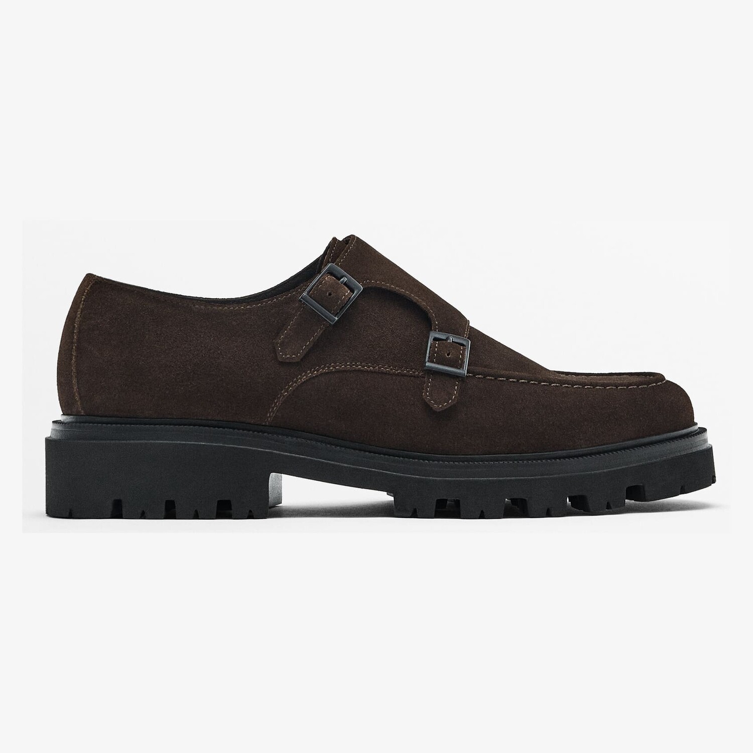 

Туфли Massimo Dutti Split Suede Monk, коричневый