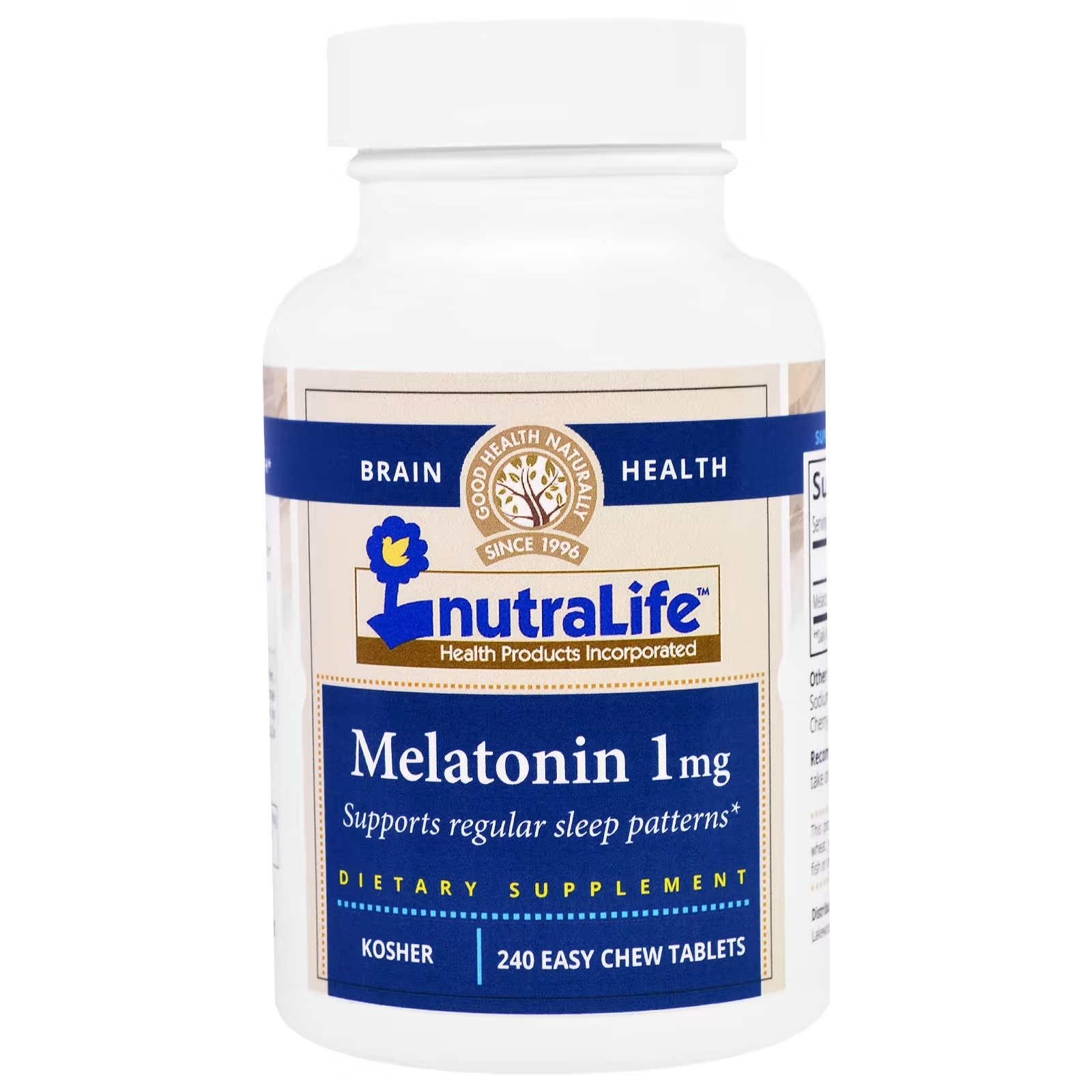 NutraLife Мелатонин 1 мг, 240 жевательных таблеток lifeable для детей мелатонин натуральные ягоды 1 мг 60 жевательных таблеток