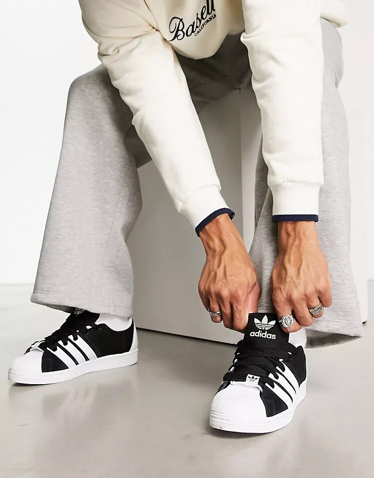 

Черные кроссовки adidas Originals Superstar Supermodified, черный