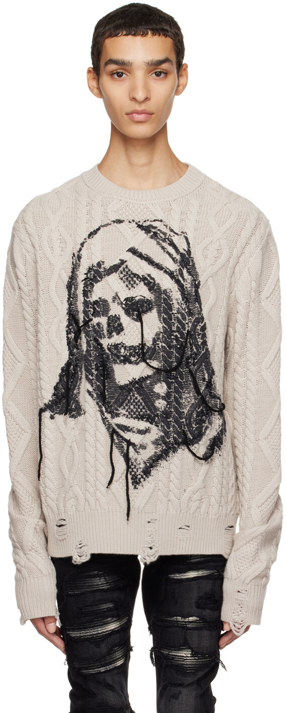 

Бежевый свитер Wes Lang Edition Reaper AMIRI