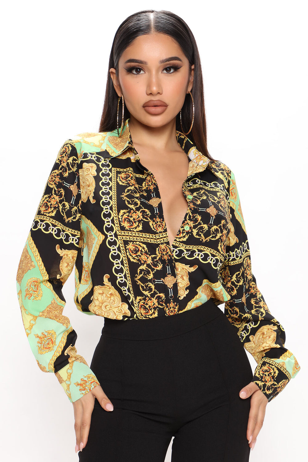 

Рубашка Fashion Nova TT1143K, зеленый