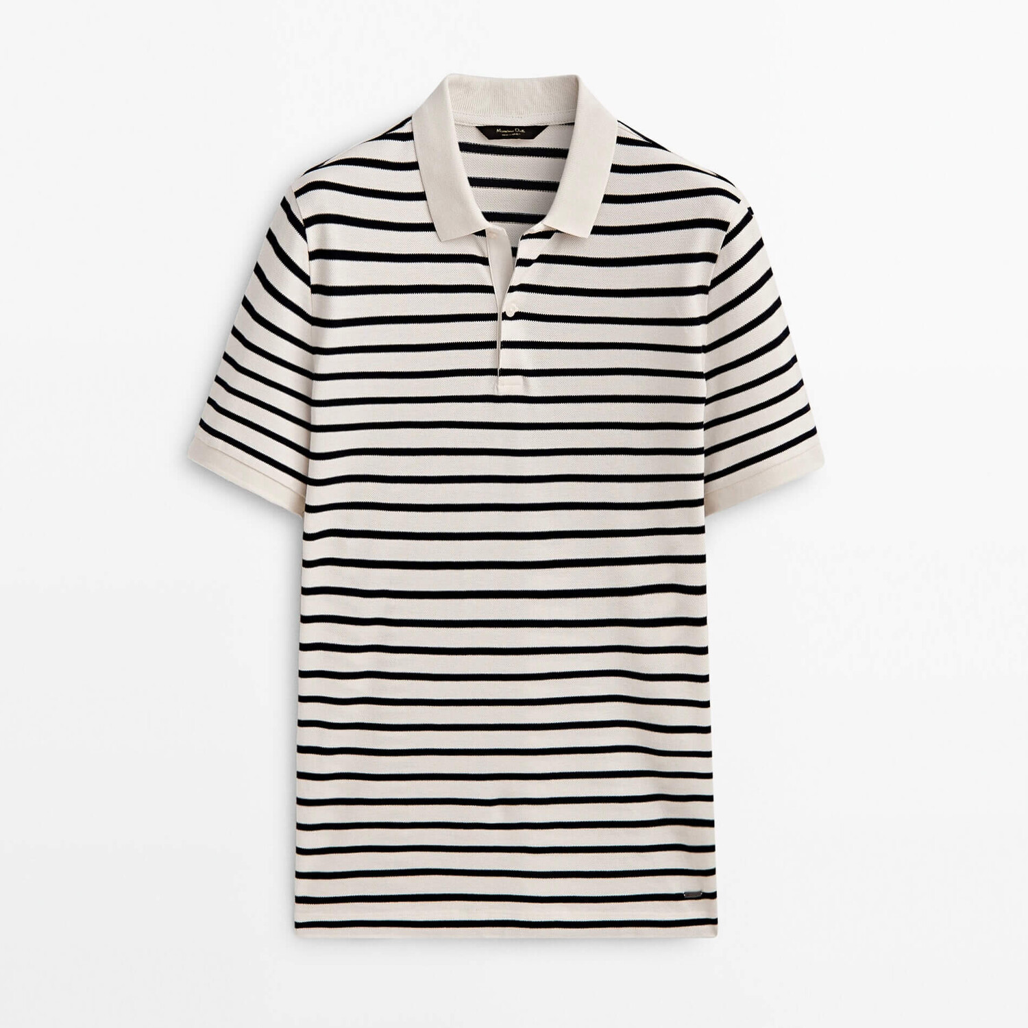 

Футболка-поло Massimo Dutti Striped Cotton, кремовый