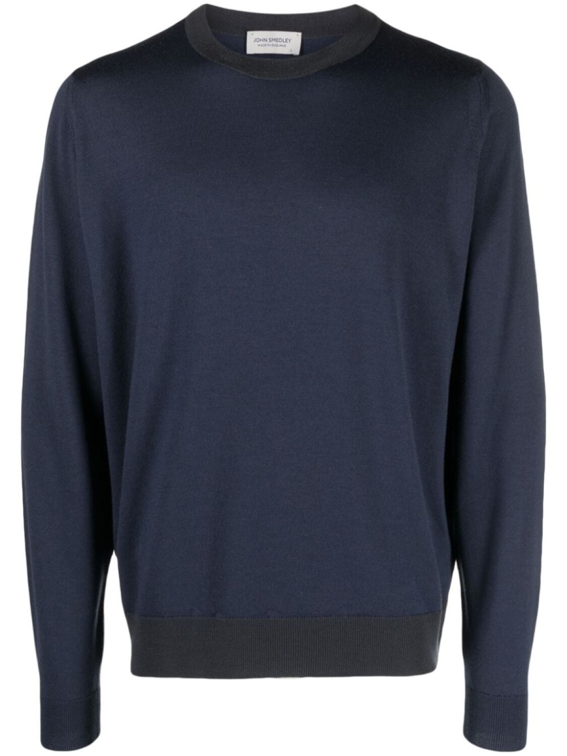 

John Smedley Skern contrasting-panel wool jumper, синий
