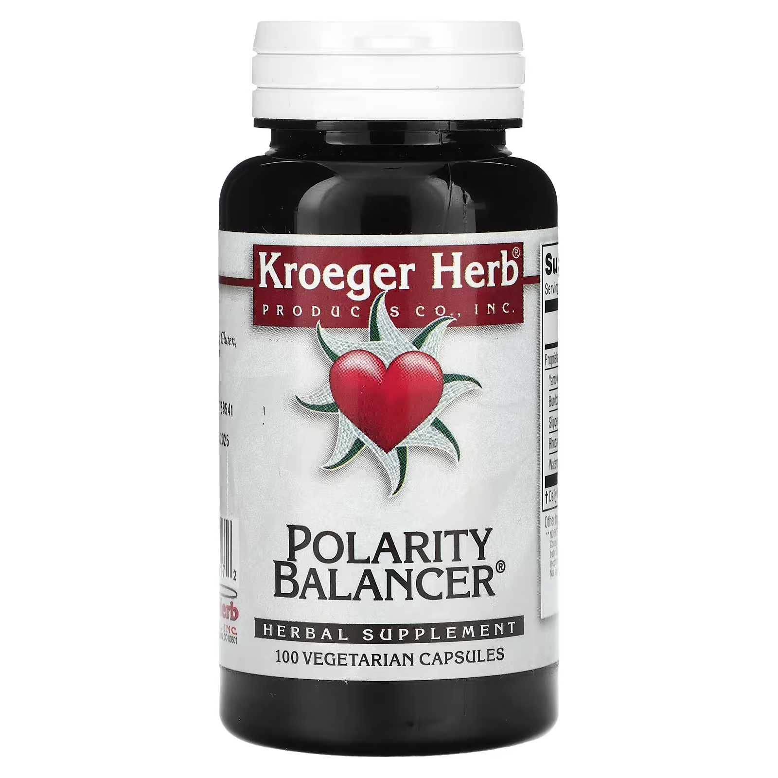 Растительная добавка Kroeger Herb Co балансировщик полярности, 100 капсул растительная добавка kroeger herb co spk formula 100 капсул
