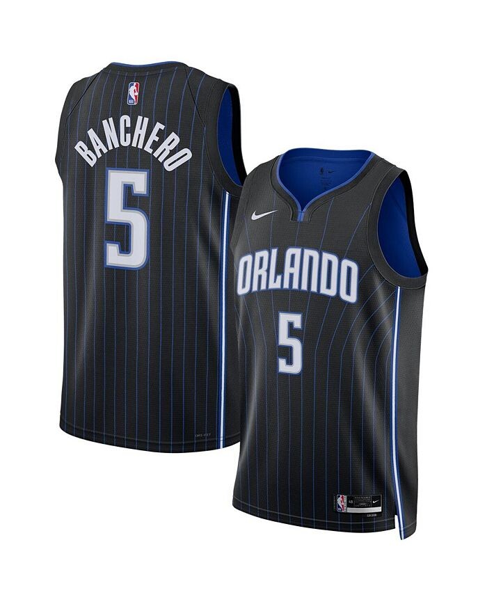 

Мужская и женская футболка Paolo Banchero Black Orlando Magic драфта НБА 2022 года, выбранная в первом раунде Swingman — Icon Edition Nike, черный